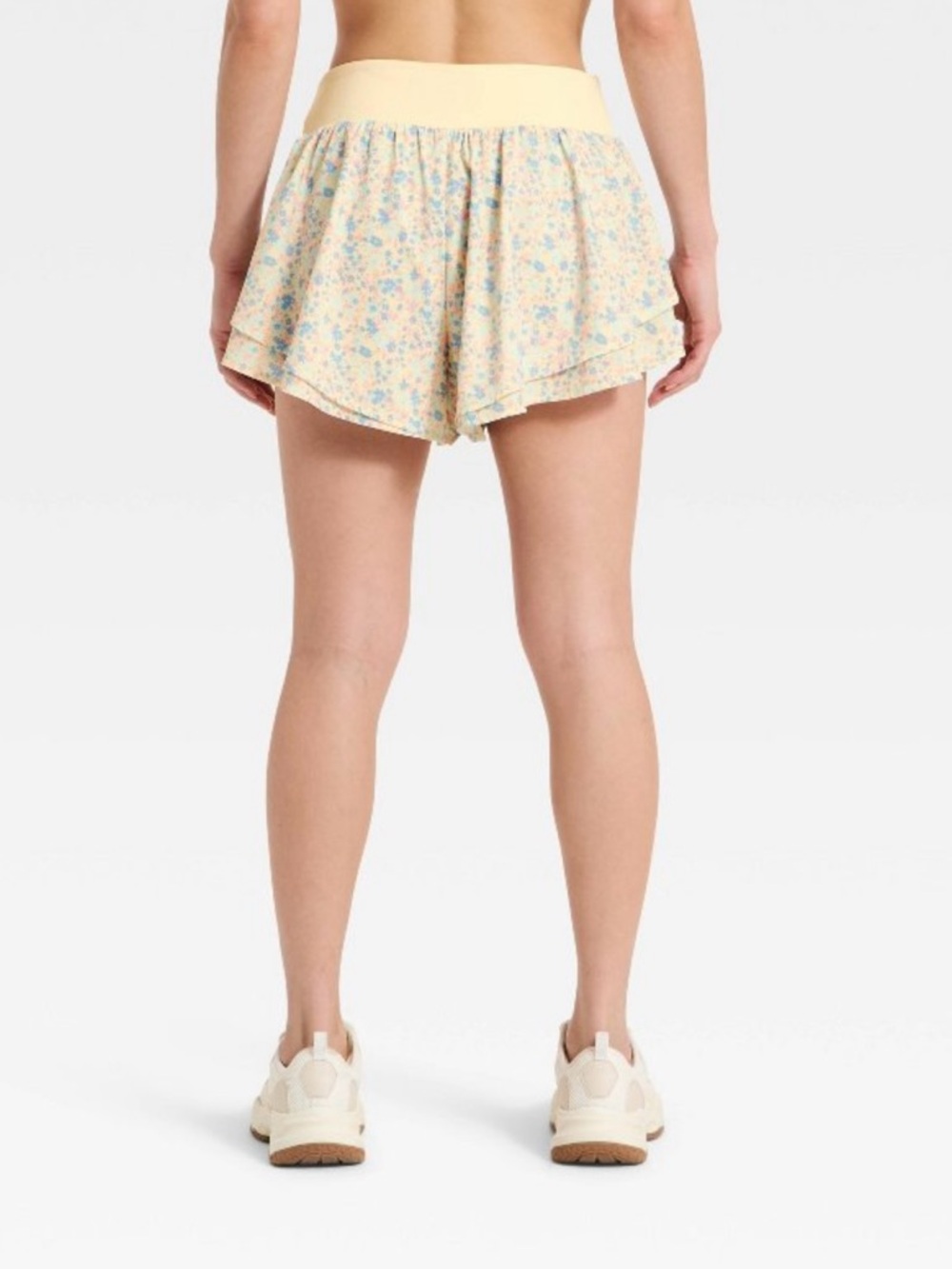 All in Motion Shorts High Rise Butter Yellow Floral and Top 2 pc Size XS NWT - Picture 4 of 11